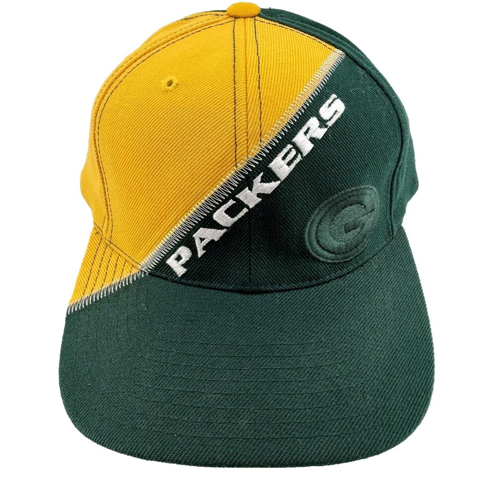 1990's Green Bay Packers Zipper Split-Panel American Needle NFL Snapback Hat Cap